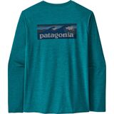 Patagonia Cap Cool Daily Graphic Long-Sleeve Shirt - Waters - Men's Boardshort Logo/Belay Blue X-Dye, S
