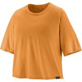 Patagonia Short-Sleeve Cap Cool Trail Cropped Shirt - Women's Golden Caramel, L