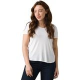 prAna Foundation Short-Sleeve Shirt - Women's White, L
