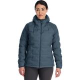 Rab Cubit Stretch Down Hooded Jacket - Women's Orion Blue, S