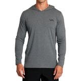 RVCA Sport Vent Long-Sleeve Hood Top - Men's Charcoal Heather, L