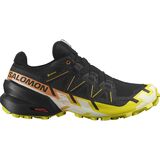 Salomon Speedcross 6 GTX Trail Running Shoe - Men's Black/Sulphur Spring/Bird Of Paradise, US 8.0/UK 7.5