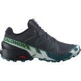 Salomon Speedcross 6 Trail Running Shoe - Men's Carbon/Tahitian Tide/White, US 14.0/UK 13.5