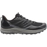 Saucony Peregrine 12 Wide Trail Running Shoe - Men's Black/Charcoal, 14.0