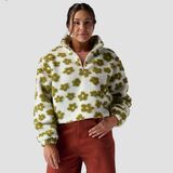 Stoic Printed Mid Pile Fleece 1/4 Zip Pullover - Women's Daisy Print, XL