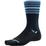 Swiftwick Aspire Seven Stripe Sock Black Blue, L
