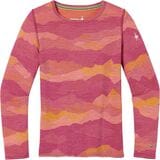 Smartwool Mid 250 Pattern Crew - Girls' Sunset Coral Mountain Scape, XS