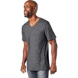 Smartwool Merino Hemp Blend Short-Sleeve V-Neck T-Shirt - Men's Medium Gray Heather, XL