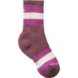 Smartwool Full Cushion Striped Crew Sock - Kids' Argyle Purple, L