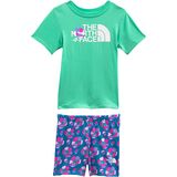 The North Face Cotton Summer Set - Toddlers' Banff Blue Mountain Floral Print, 2T