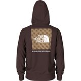 The North Face Box NSE Pullover Hoodie - Men's Coal Brown/Monogram, XXL