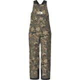 The North Face Freedom Insulated Bib - Kids' Utility Brown Camo Texture Small Print, L