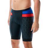 TYR Competitor 9in Tri Short - Men's Black/Blue/Red, S