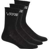 Vans Classic Crew Sock - 3-Pack - Boys' Black, 10.0-13.5