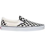 Vans Classic Slip-On Shoe Black And White Checker/White, Mens 12.0