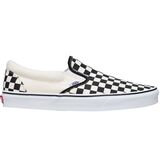 Vans Classic Slip-On Shoe Black And White Checker/White, Mens 9.5/Womens 11.0