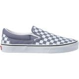 Vans Classic Slip-On Shoe (Checkerboard) Blue Granite/True White, Mens 8.5/Womens 10.0