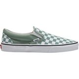 Vans Classic Slip-On Shoe Color Theory Checkerboard Iceberg Green, Mens 5.5/Womens 7.0