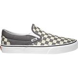 Vans Classic Slip-On Shoe (Checkerboard) Pewter/True White, Mens 10.0/Womens 11.5
