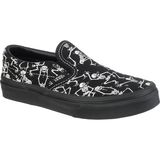 Vans Classic Slip-On Skate Shoe - Kids' (Bone Dance) Black/Black, 1.0
