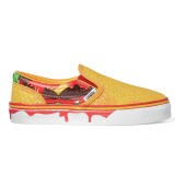 Vans Classic Slip-On Skate Shoe - Kids' (Cheeseburger) Golden Rod/Red, 3.0