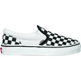 Vans Classic Slip-On Skate Shoe - Girls' (Checkerboard) Black/ True White, 12.0