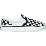 Vans Classic Slip-On Skate Shoe - Girls' (Checkerboard) Black/ True White, 2.5