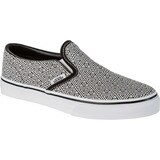 Vans Classic Slip-On Skate Shoe - Girls' (Geometric) Black/True White, 12.0
