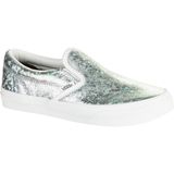 Vans Classic Slip-On Skate Shoe - Girls' (hologram) Silver/Blanc De Blanc, 11.0