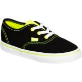 Vans Authentic Shoe - Toddlers' (Neon Pop) Black/Neon Yellow, 8.0
