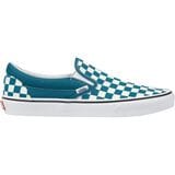 Vans Checkerboard Classic Slip-On Shoe (Checkerboard) Blue Coral/True White, Mens 7.0/Womens 8.5