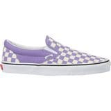 Vans Checkerboard Classic Slip-On Shoe (Checkerboard) Chalk Violet/True White, Mens 4.5/Womens 6.0