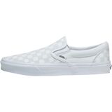 Vans Checkerboard Classic Slip-On Shoe (Checkerboard) True White/True White, Mens 9.5/Womens 11.0