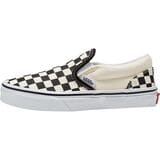 Vans Classic Slip-On Skate Shoe - Kids' (checkerboard) Black/True White, 1.5