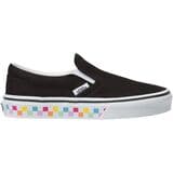 Vans Classic Slip-On Skate Shoe - Kids' (Checkerboard) Rainbow/Black, 13.0