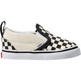 Vans Checkerboard Slip-On V Shoe - Toddlers' (Checkerboard) Black/True White, 5.0