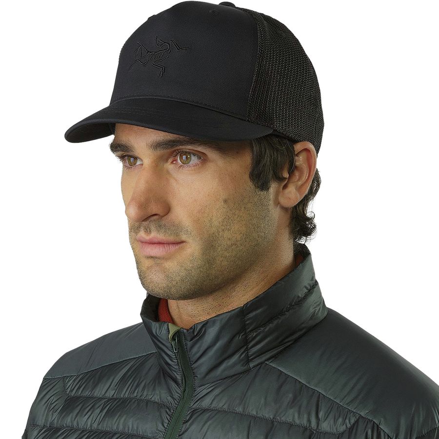 short brim trucker hat