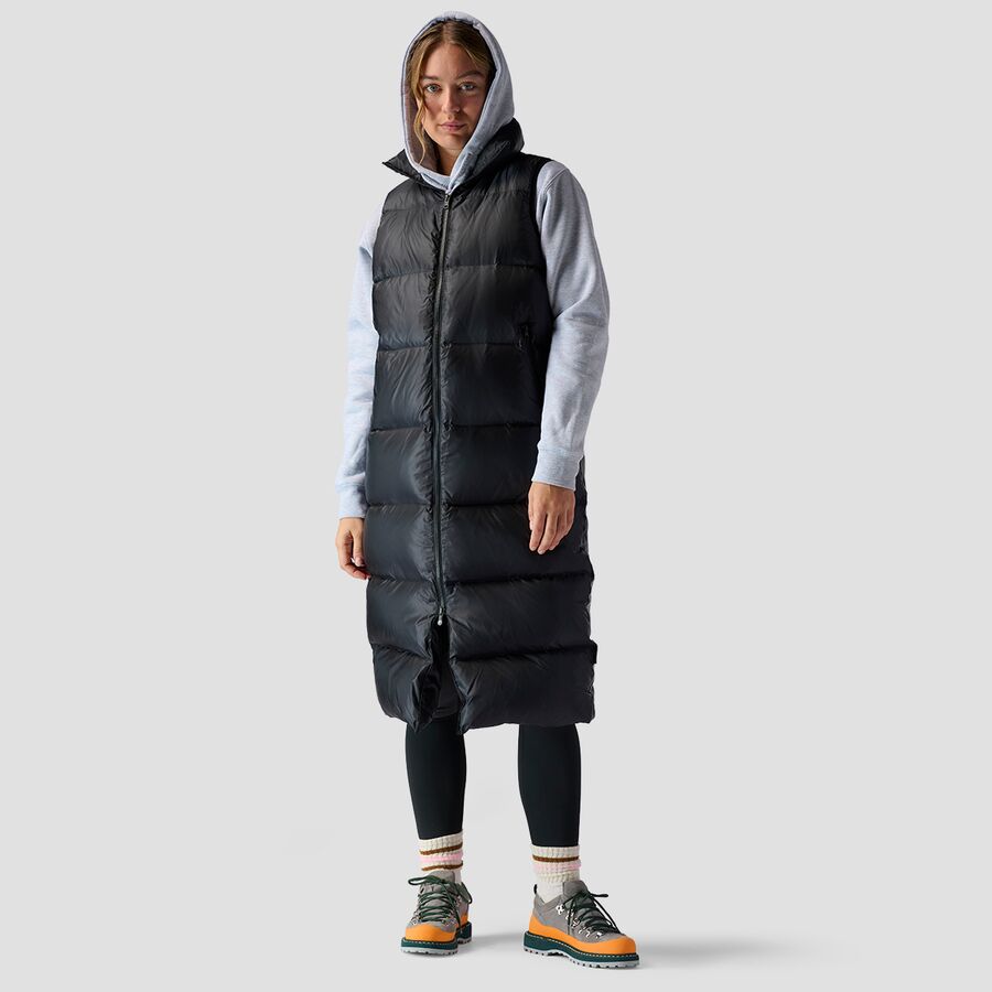 Long sales down vest