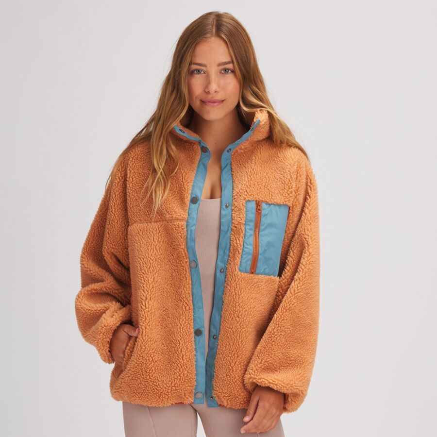 Sherpa jacket zip up Clearance