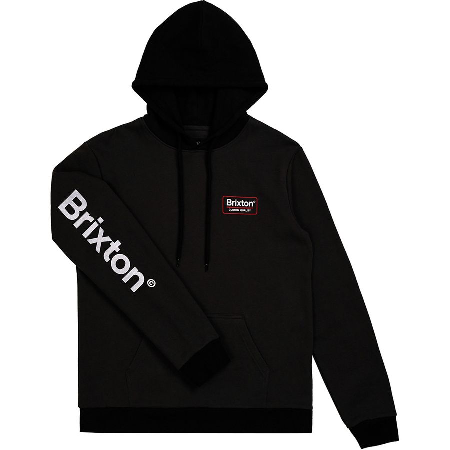 Brixton palmer ii white & grey hoodie deals