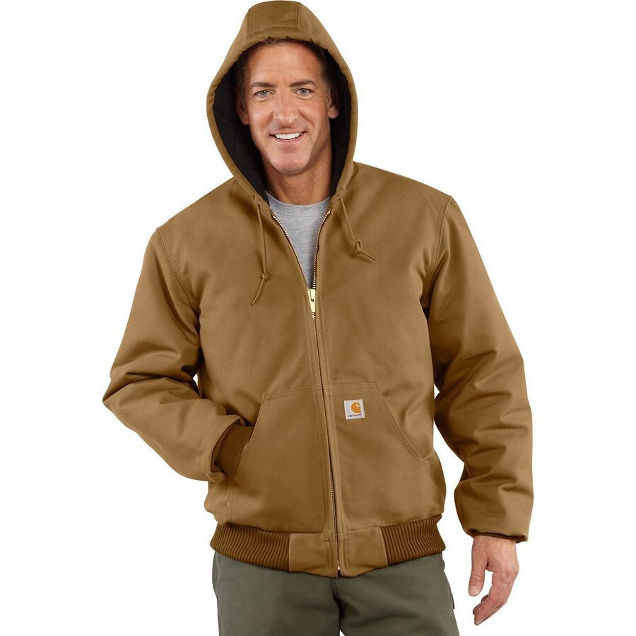 carhartt men's quilted flannel lined duck active jacket
