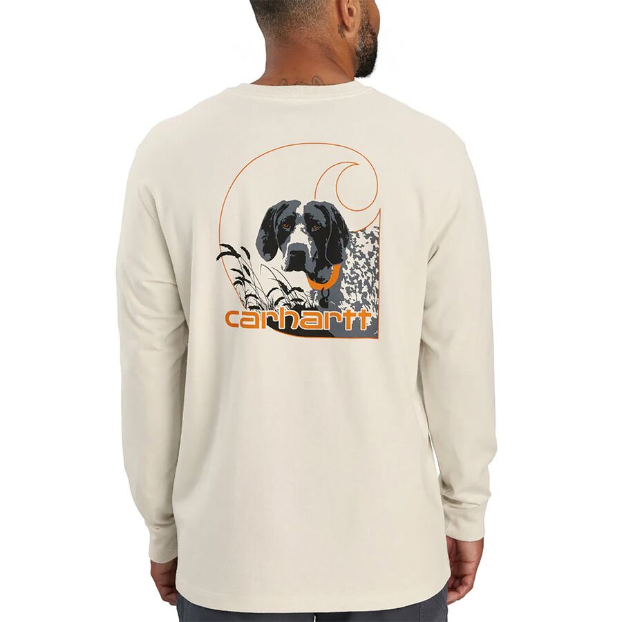 Carhartt Loose Fit HW LS Pocket Dog Graphic T-Shirt - Men's - Clothing
