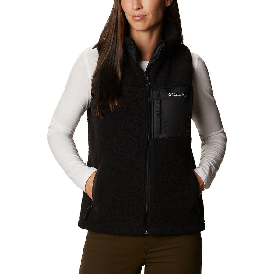 Women's black columbia deals fleece vest