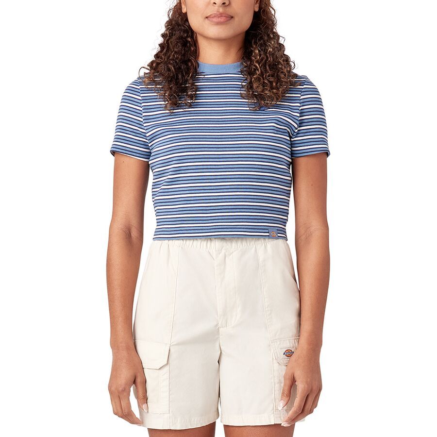 売れ筋商品|||ディッキーズ カットソー トップス レディース Altona Stripe T-Shirt - Women's Cornet Gargen Baby Stripe Dickies Women's Altona Stripe T-Shirt - cornet garden baby