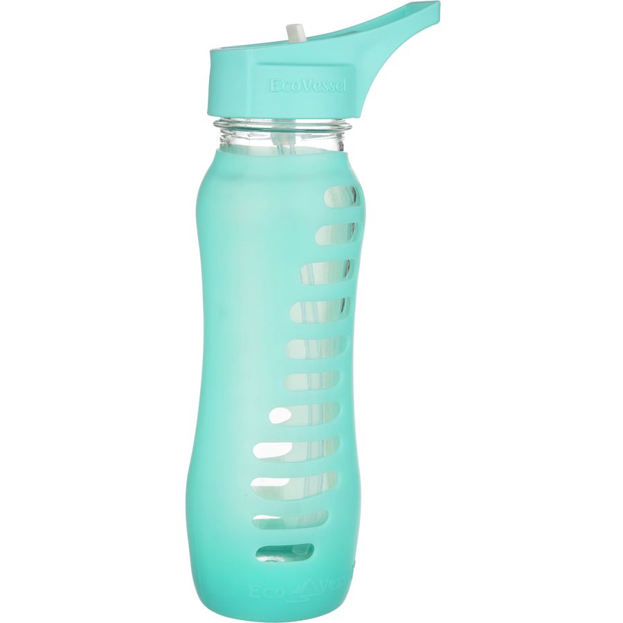 22oz Glass Water Bottle with Silicone Sleeve | Lifefactory Onyx