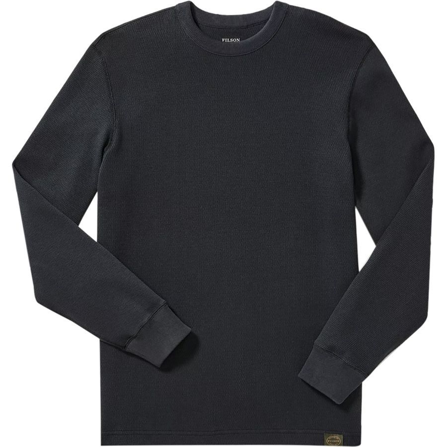 black waffle knit shirt