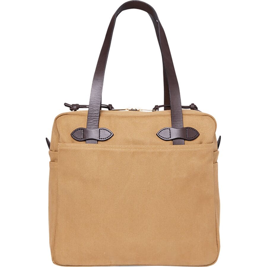 Filson Rugged Twill Tote Bag with Zipper (Tan)