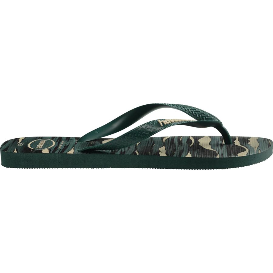New Havaianas Men\'s Camo Flip Flops in Green, Brown & Black Havaianas top camo flip flops in green | ASOS main image 4