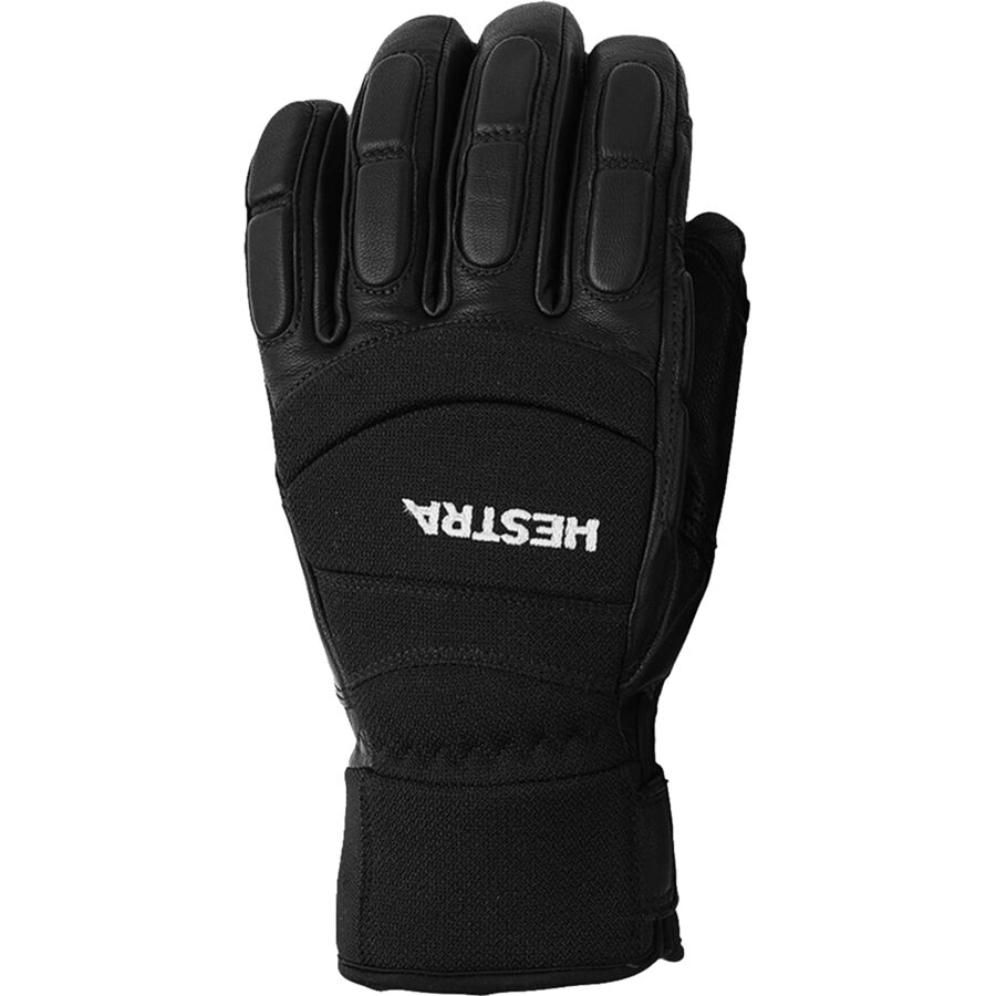Hestra Gloves Vertical Cut C Zone 5 Finger Unisex Ski Glove In Black 
