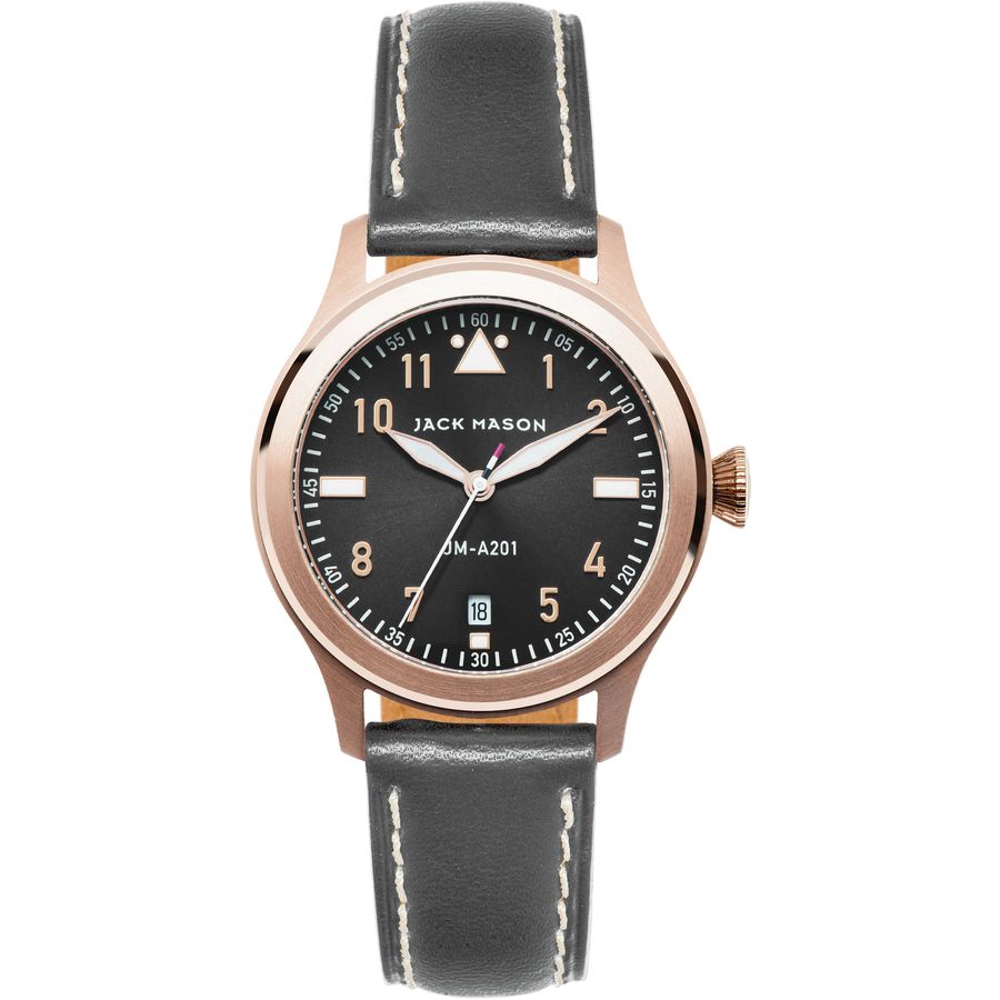 Jack Mason A201 Aviation Collection Leather Watch - Women's